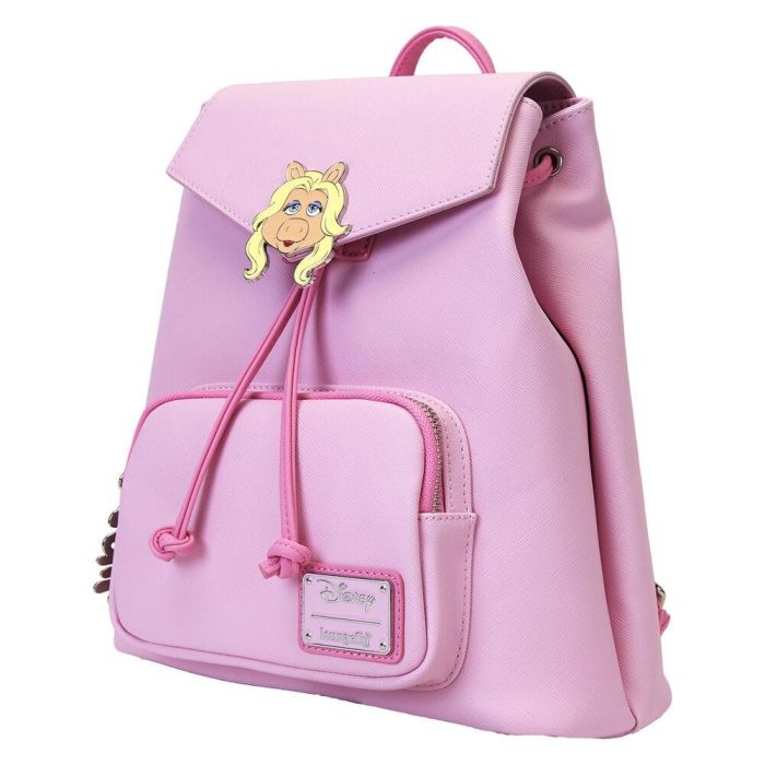 Loungefly Mochila Miss Piggy Los Teleñecos Disney, Piel Vegana, Tirantes Ajustables, 26x11x28cm 2