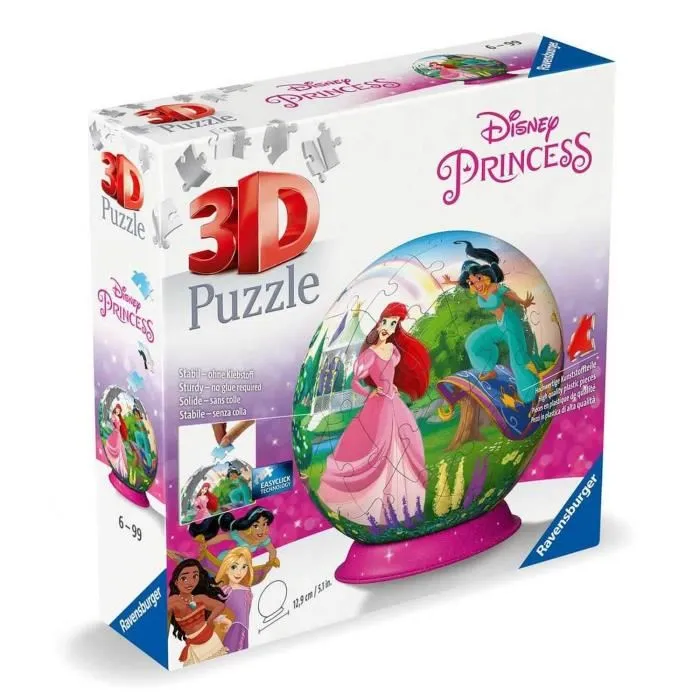 Ravensburger Bola Puzzle 3D Princesas Disney - 11579 - 72 Piezas - 6 Años 2