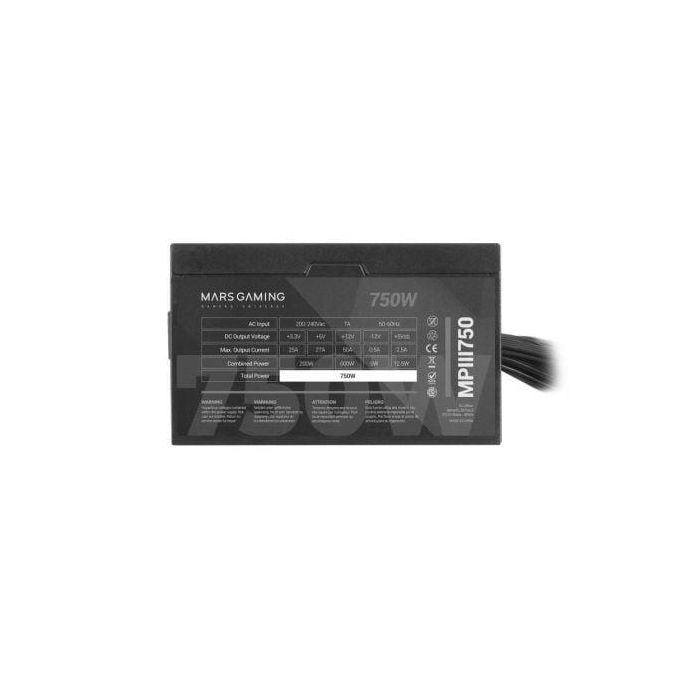 Fuente de Alimentación Mars Gaming MPIII750/ 750W/ Ventilador 12cm 1 Fuente de Alimentación Mars Gaming MPIII750/ 750W/ Ventilador 12cm 1
