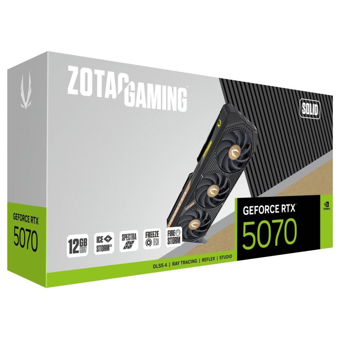 Zotac ZT-B50700D-10P Tarjeta Gráfica GAMING GeForce RTX 5070 SOLID NVIDIA 12 GB GDDR7 6