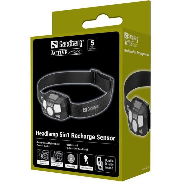 Sandberg Headlamp 5in1 Recharge Sensor 1 Sandberg Headlamp 5in1 Recharge Sensor 1