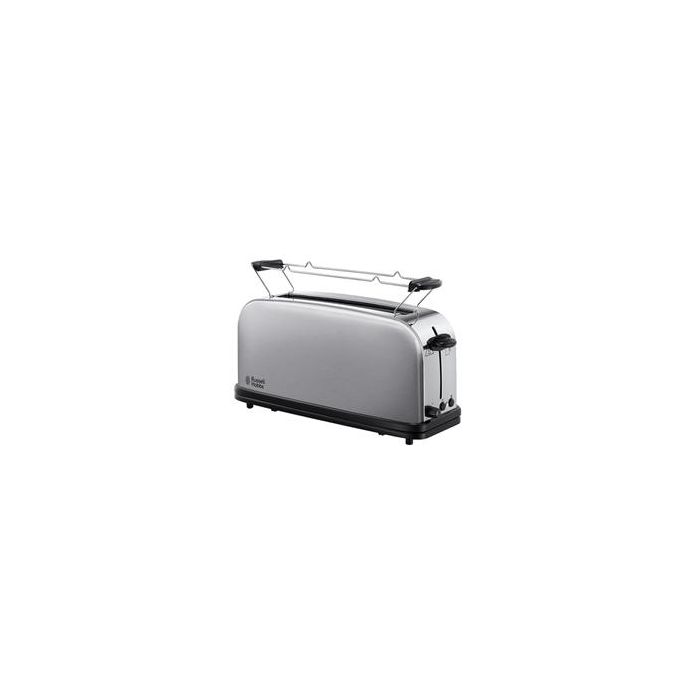 Russell Hobbs 21396-56 Tostador de Ranura Alargada con Regulador de Tostado Ajustable y Bandera Recogemigas