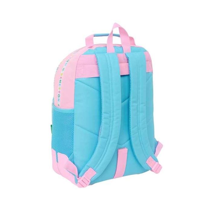 Mochila Escolar Benetton Unique Rosa Turquesa 32 x 42 x 15 cm 1 Mochila Escolar Benetton Unique Rosa Turquesa 32 x 42 x 15 cm 1