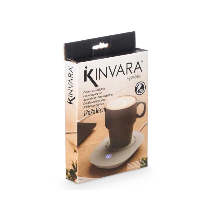 Calentador de taza a 40°C Blanco Kinvara - 12.2x2.1x16.2 cm, ABS y vidrio, USB-C (12 Unidades) 2 Calentador de taza a 40°C Blanco Kinvara - 12.2x2.1x16.2 cm, ABS y vidrio, USB-C (12 Unidades) 2