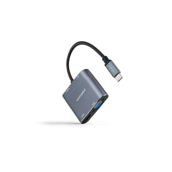 Adaptador USB C a HDMI NANOCABLE 10.16.4304 Gris 4K Ultra HD 15 cm 0 Adaptador USB C a HDMI NANOCABLE 10.16.4304 Gris 4K Ultra HD 15 cm 0