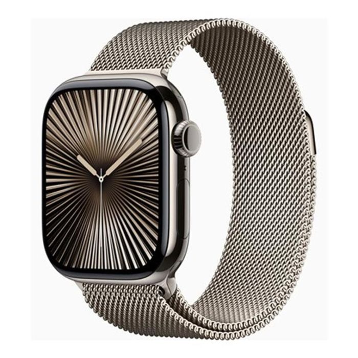 Apple A3001 Smartwatch Watch Series 10 GPS LTE 42mm Titanio Natural, Pantalla Retina Siempre Activa, Milanese Loop