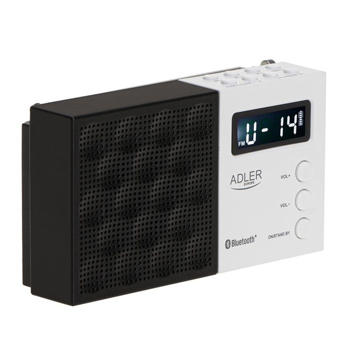 Adler Radio digital AD 1908 PLL FM Bluetooth 5.0, sintonización avanzada, 12,5 x 3 x 7 cm 1