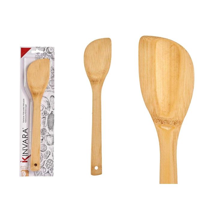 Pala de Cocina de Bambú Ovalada 30 cm Kinvara - Marrón (48 Unidades)