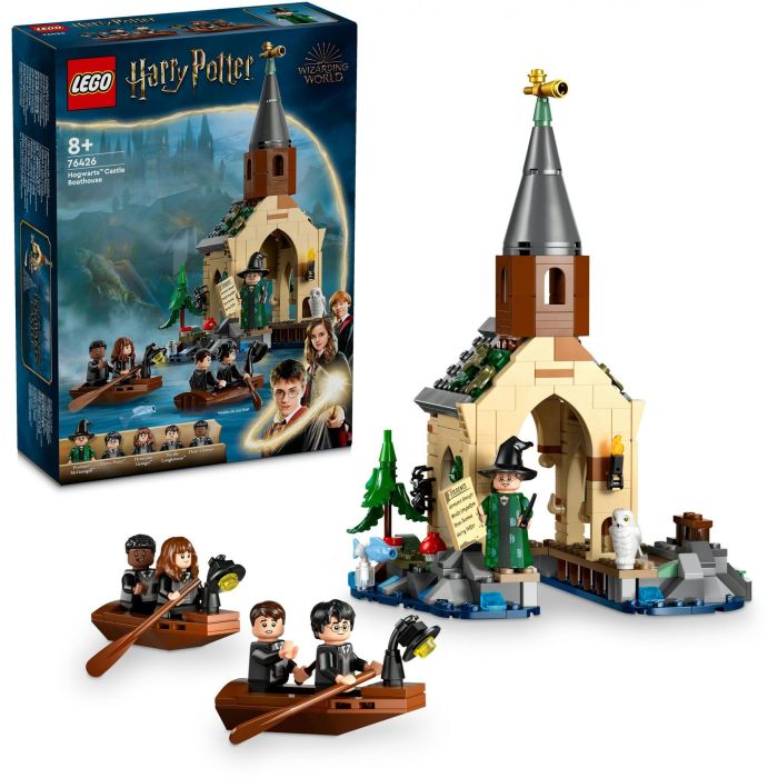 LEGO 76426 Harry Potter Cobertizo Castillo Hogwarts: La Piedra Filosofal - Set de Construcción con 7 Minifiguras y Botes 10 LEGO 76426 Harry Potter Cobertizo Castillo Hogwarts: La Piedra Filosofal - Set de Construcción con 7 Minifiguras y Botes 10