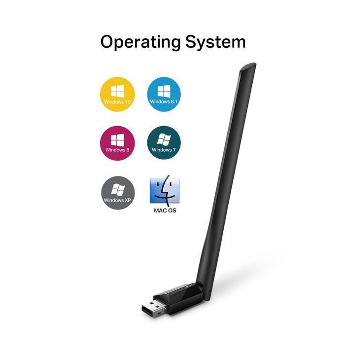 TP-Link USB 2.0, LED-Status, 5dBi, IEEE 802.11b/g/n 2.4 GHz, IEEE 802.11a/n/ac 5 GHz, WEP, WPA/WPA2, WPA-PSK/WPA2-PSK, DBPSK, DQPSK, CCK, OFDM, 16-QAM, 64-QAM, 256-QAM, FCC, CE, RoHS 1