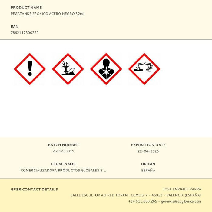 Pegatanke Pegamento Epoxico Bicomponente Acero Negro 32ml - Alta Resistencia 400kg/700°C, Pega Bajo Agua 3 Pegatanke Pegamento Epoxico Bicomponente Acero Negro 32ml - Alta Resistencia 400kg/700°C, Pega Bajo Agua 3