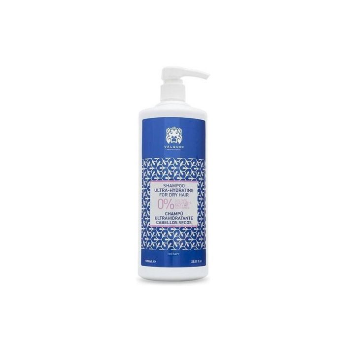 Valquer Champú Ultrahidratante para Cabellos Secos 1000ml - Sin Sulfatos, con Pantenol y Vitamina E