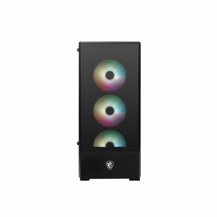 MSI MAG Forge 112R Caja PC Gaming Midi Tower Negra Transparente con Ventana Lateral de Cristal Templado, 4 Ventiladores ARGB y Filtro Anti-polvo 1