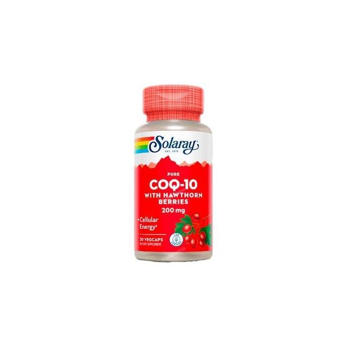 SOLARAY CoQ10 200mg, 30 Cápsulas Vegetales. Apoyo Mitocondrial y Energía Celular.
