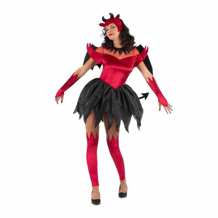 Disfraz diablesa tocado, alas, vestido con cola, guantes y calientapiernas talla m 4 Disfraz diablesa tocado, alas, vestido con cola, guantes y calientapiernas talla m 4