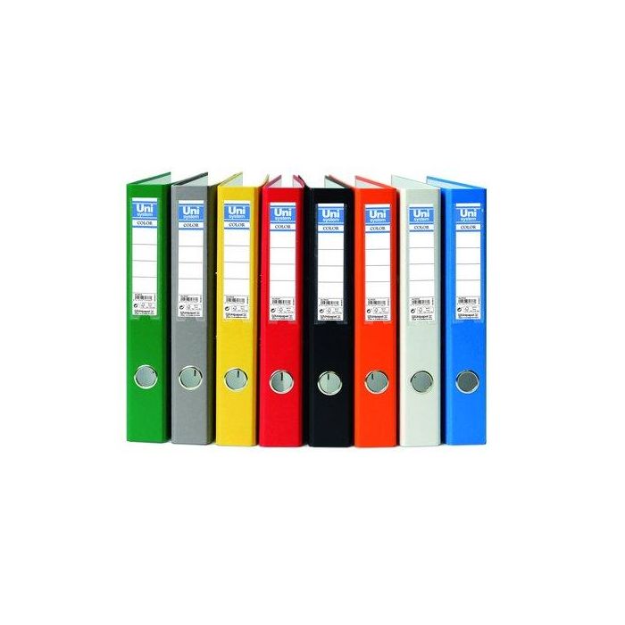 Archivador Palanca Unisystem Carton Forrado Rado A4 45Mm Amarillo (Set de 6)