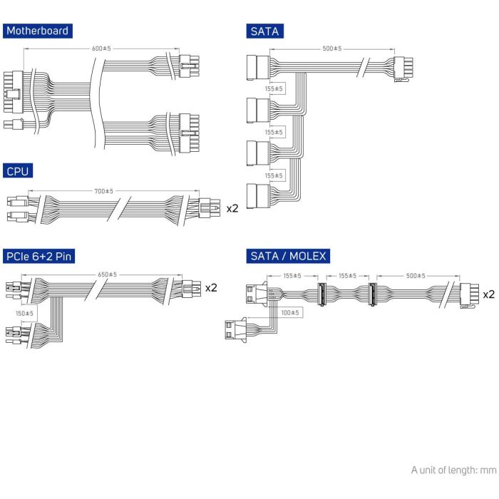 FSP Fuente de Alimentacion 750W VITA 750GM 80 Plus Gold ATX 3.1 Modular Gen 5.1 5