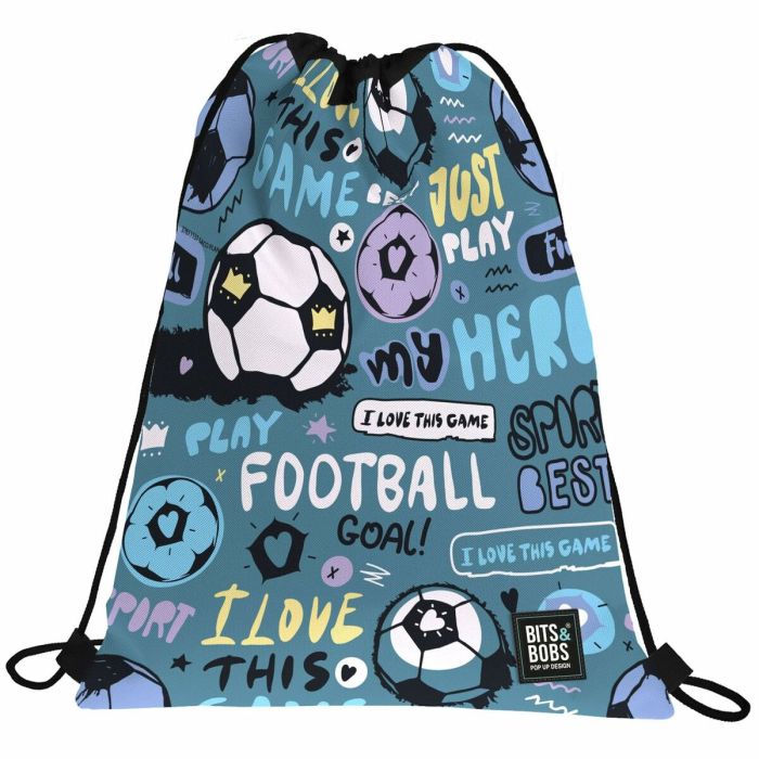 Grafoplás Saco Plano Bits&Bobs Hero - 36x47 cm, Cierre por cordón, Bolsillo con cremallera Grafoplás Saco Plano Bits&Bobs Hero - 36x47 cm, Cierre por cordón, Bolsillo con cremallera