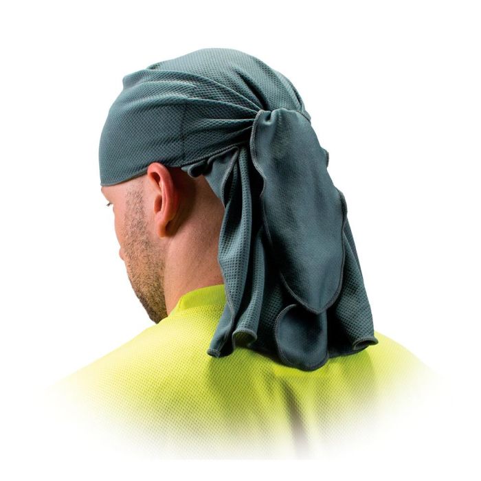 Pyramex cskt2 Bandana Reutilizable Refrescante, Frescor Instantáneo, Gris, 69 x 89 cm, 100% Poliéster