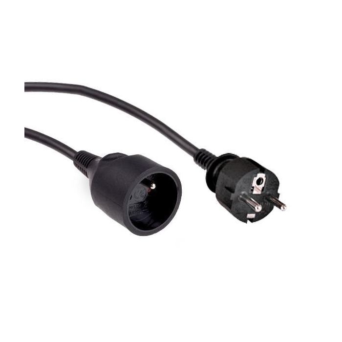 LOGON PROFESSIONAL PSPC05 Alargador Cable de Extensión Eléctrica 3G x 1.5mm² - 5 Metros - Negro