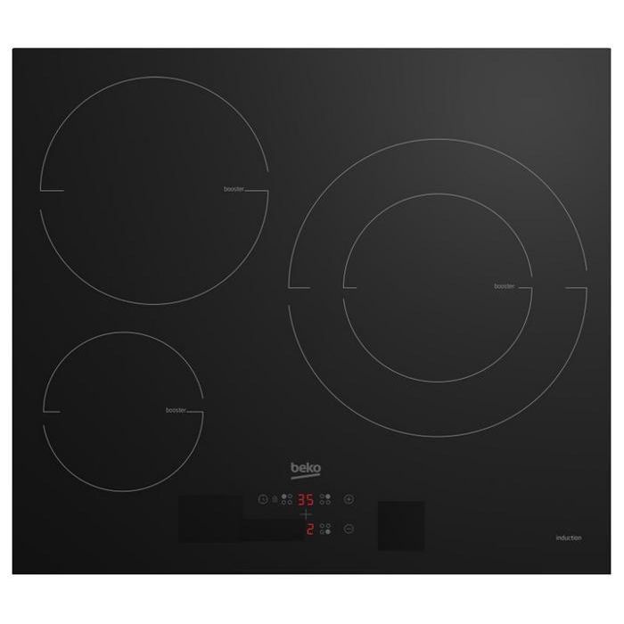 Beko HII63405MT Placa de inducción 3 fuegos Negro
