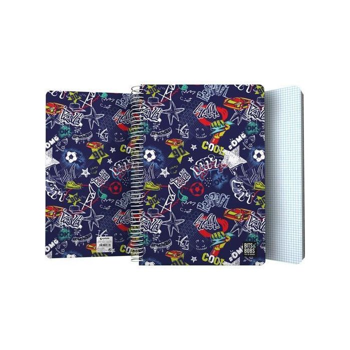 Grafoplás Cuaderno Sr3 80H Folio 90 gr 4x4 mm 5 Bandas Color Tapa Pp Bits&Bobs Star Grafoplás Cuaderno Sr3 80H Folio 90 gr 4x4 mm 5 Bandas Color Tapa Pp Bits&Bobs Star