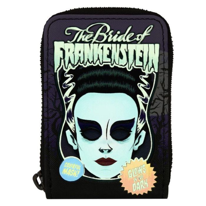 Tarjetero Bride of Frankenstein Neon Mask Universal Monster Loungefly 1