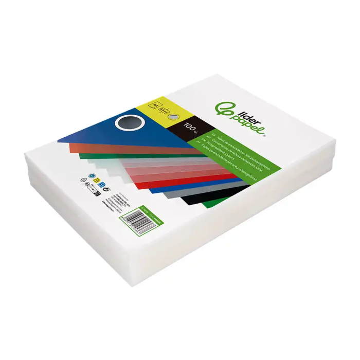 Liderpapel Tapas de Encuadernación Polipropileno A4 0.5mm Incolor Translucidas Paquete de 100 Unidades 4