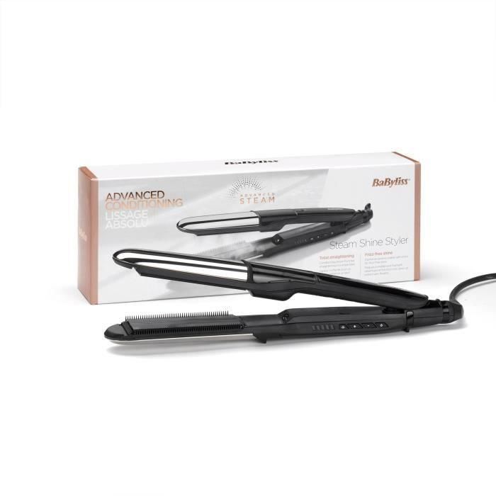 BaByliss ST496E - Plancha para el pelo a vapor BaByliss Steam Shine - 5 temperaturas hasta 230 ° C - Función iónica - Placas de cerámica de 39 mm 1 BaByliss ST496E - Plancha para el pelo a vapor BaByliss Steam Shine - 5 temperaturas hasta 230 ° C - Función iónica - Placas de cerámica de 39 mm 1