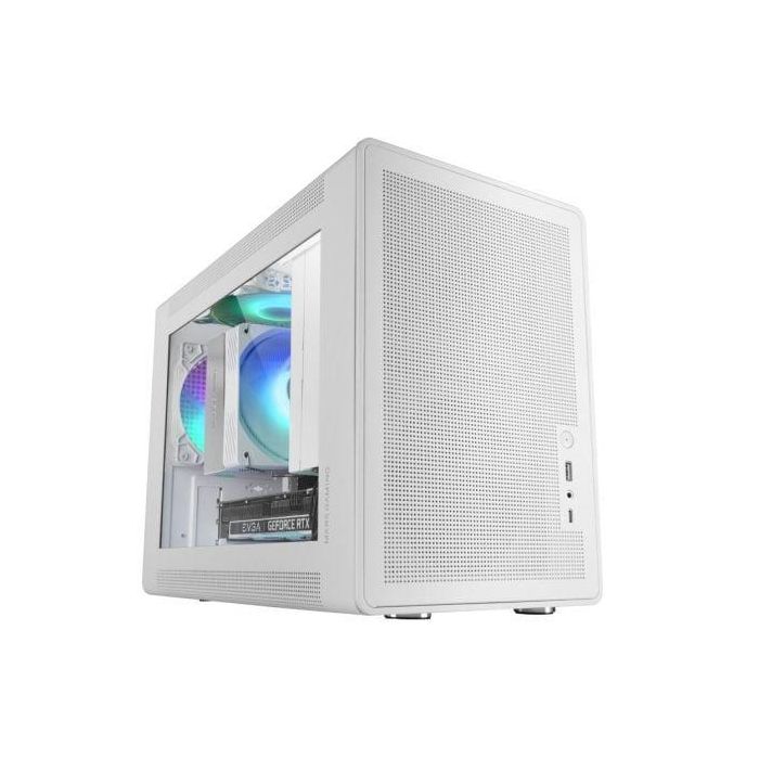 Caja Minitorre Micro ATX / ITX Mars Gaming MCXPSW Blanco