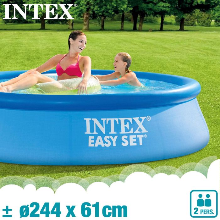 Piscina hinchable redonda easy set con depuradora filtro (capacidad 1942 litros) 244x61 cm 1 Piscina hinchable redonda easy set con depuradora filtro (capacidad 1942 litros) 244x61 cm 1