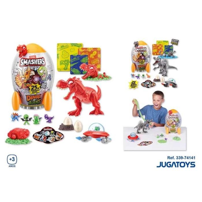 Zuru Huevo Dinosaurios vs Aliens Smashers, Construye y Lucha, Incluye 20 Sorpresas - Modelos Surtidos