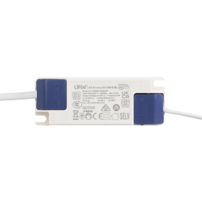 Lifud WR-AYRR-24-CW Placa LED Circular 24W 2585Lm Driver Flicker Free IP20 para Interior, Blanco Frío 6000K, 30.000h 1