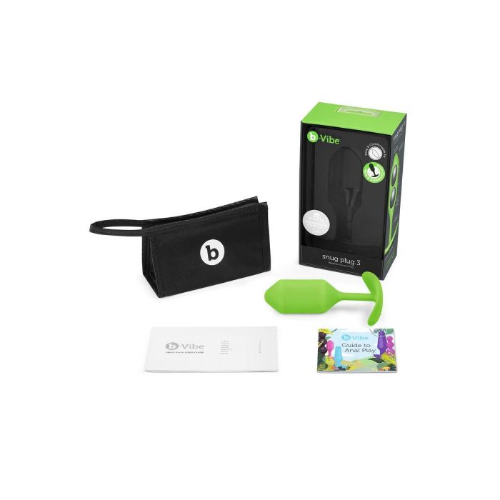 Plug Anal B-Vibe 3 Verde Lima 9 Plug Anal B-Vibe 3 Verde Lima 9