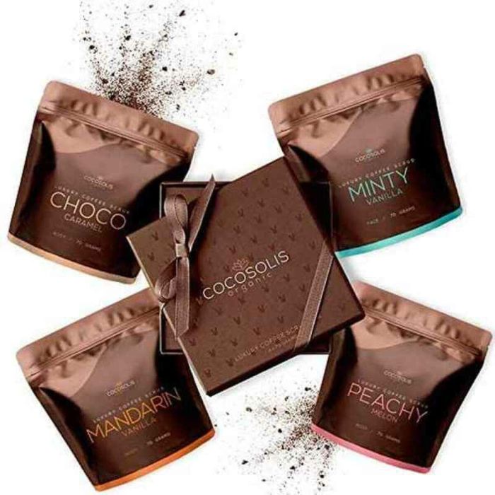 Cocosolis Luxury Coffee Scrub Box Lote