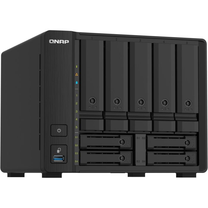 QNAP TS-932PX-4G NAS Torre 9 Bahías 5x 3.5" 4x 2.5" 2x 10GbE SFP+ 2x 2.5GbE LAN 4GB DDR4 3