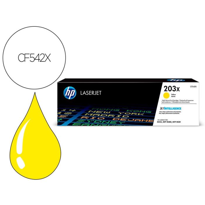 HP 203X Toner Amarillo Alta Capacidad HP203X (CF542X)