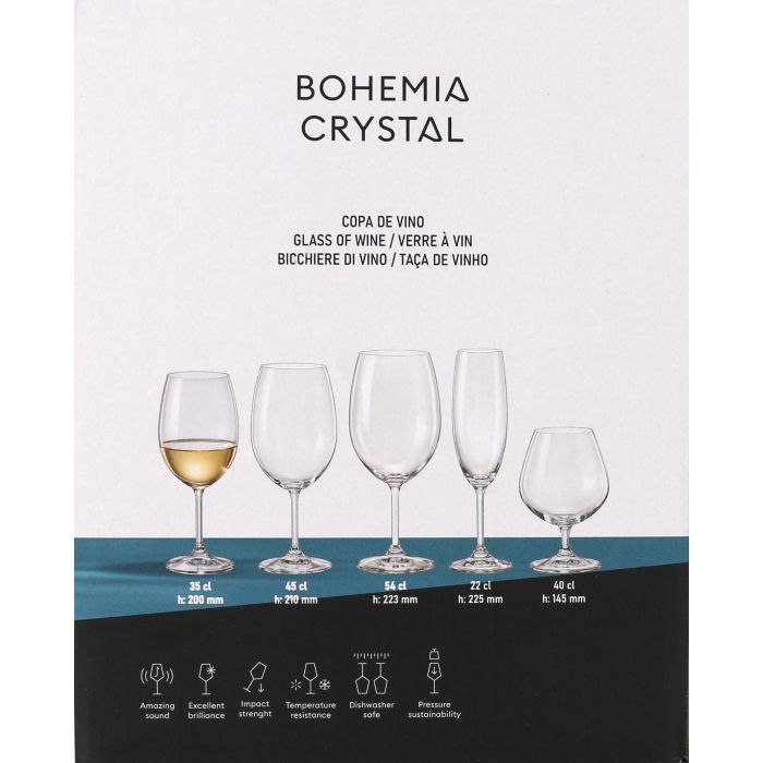 Set 6 Copas Vino Cristal Bohemia 350 cc - LARA (4 Cajas) 3 Set 6 Copas Vino Cristal Bohemia 350 cc - LARA (4 Cajas) 3