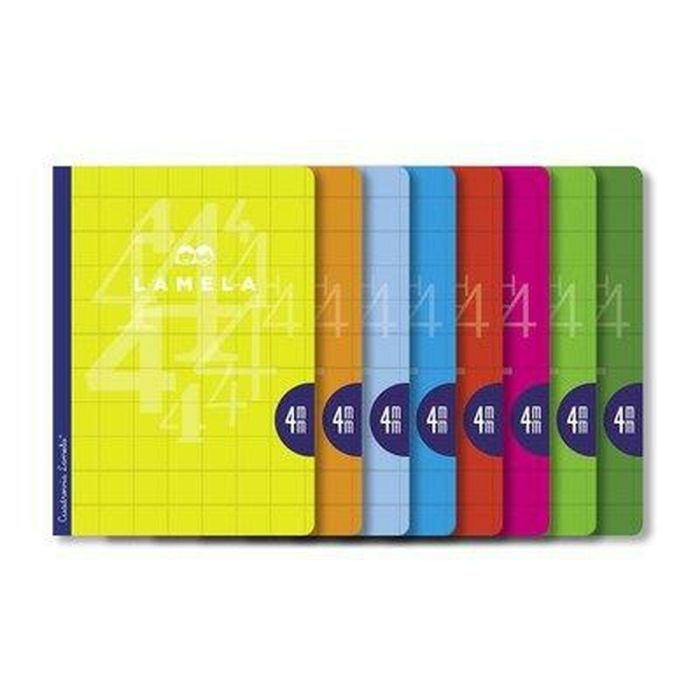 Libreta Lamela 4X4 4MM 50 Hojas 10 Unidades Hojas de cuadrícula A4 Multicolor (10 Piezas)