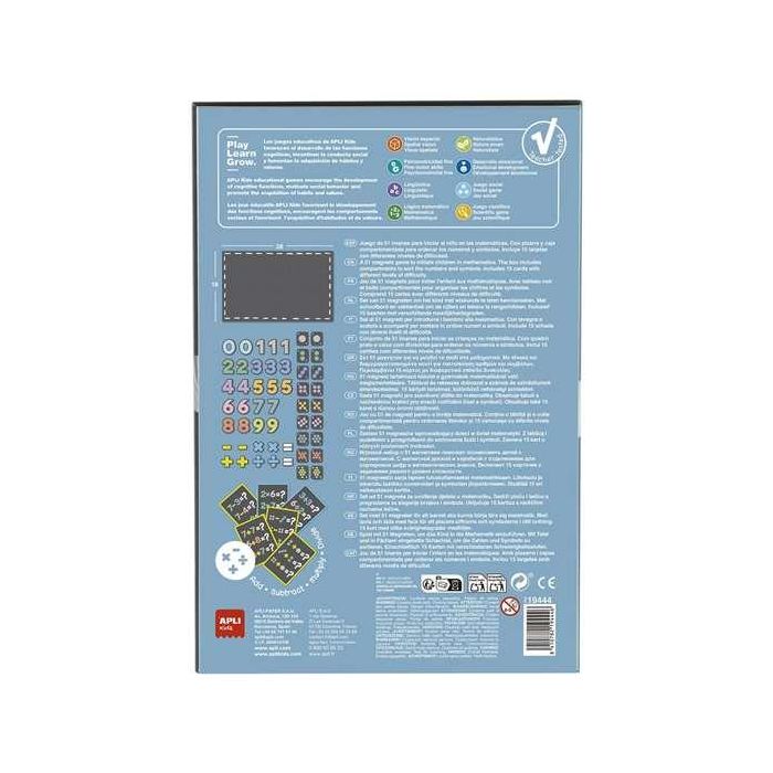 Juego magnético números. para iniciarse en matemáticas de manera divertida. 51 imanes de números y simbolos. 21x5,5x31 cm 1 Juego magnético números. para iniciarse en matemáticas de manera divertida. 51 imanes de números y simbolos. 21x5,5x31 cm 1