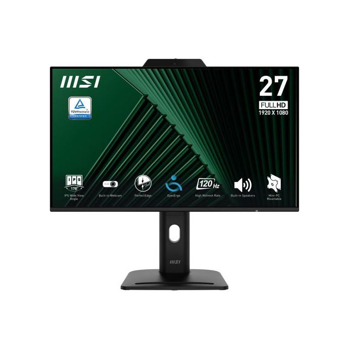 MSI Monitor MP272PMG 27 Pulgadas Full HD 120Hz IPS, 1920x1080, 4ms, HDMI/DisplayPort, USB, Altavoces, Webcam 0 MSI Monitor MP272PMG 27 Pulgadas Full HD 120Hz IPS, 1920x1080, 4ms, HDMI/DisplayPort, USB, Altavoces, Webcam 0
