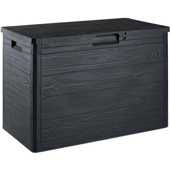 Toomax - Caja de almacenamiento de resina 160 litros gris Woody's 77,5 x 44,5 x 52,7 cm 1