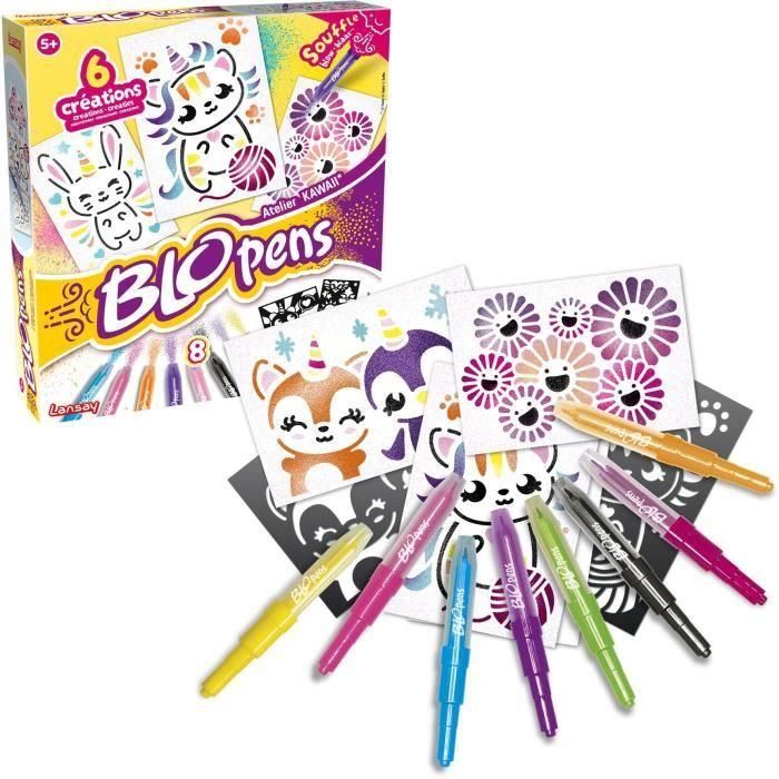 Lansay LAN3181860241219 Blopens - Taller Kawaii - Kit de Aerógrafo para Dibujar para Niños a partir de 5 años