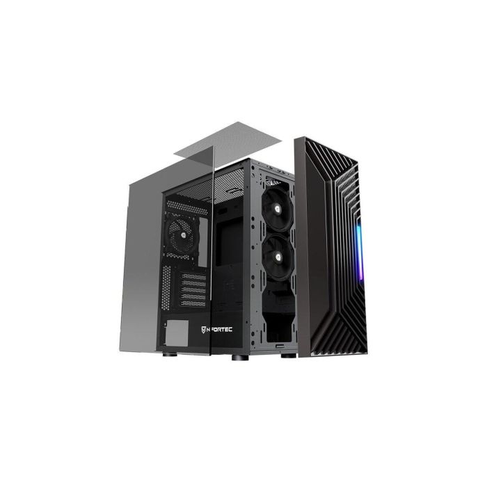 Nfortec Caja Gaming Cristal Templado Nervia Black. Usb 3.0 A-Rgb. Negro 1 Nfortec Caja Gaming Cristal Templado Nervia Black. Usb 3.0 A-Rgb. Negro 1