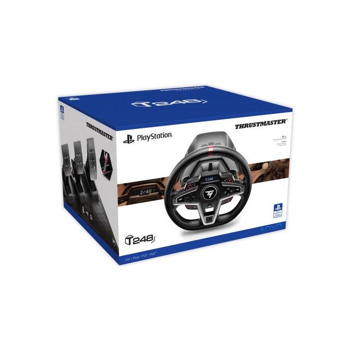 Thrustmaster Volante + Pedales T248 PS5/PS4/PC con Force Feedback, Pantalla LCD y Pedalier Magnético 4160783 4