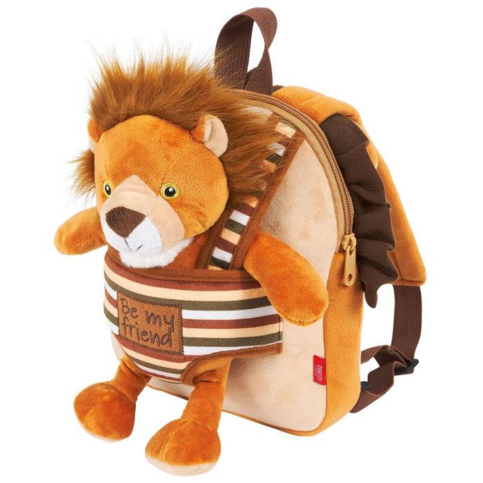 Mochila reversible + peluche Lenny Lion 25cm 1