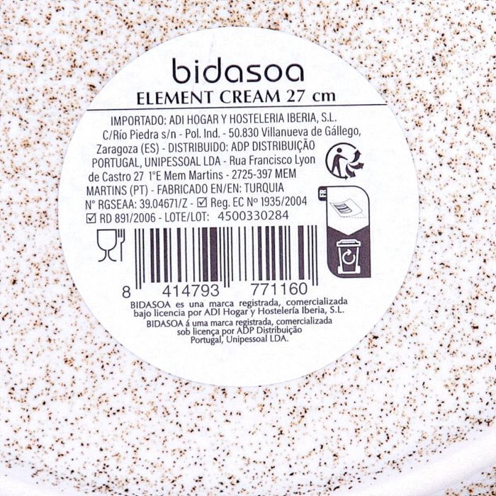Plato Llano Porcelana Element Hydrozero Bidasoa 27 cm (6 Unidades) 6 Plato Llano Porcelana Element Hydrozero Bidasoa 27 cm (6 Unidades) 6