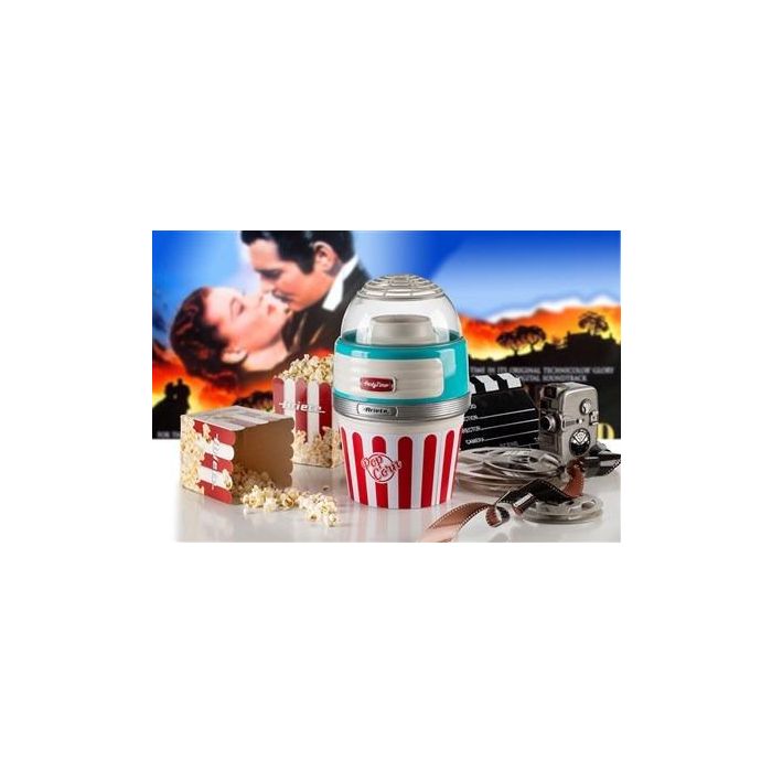 Ariete 2957/01 Máquina de Palomitas Party Time Big Popper Azul Estilo Retro Años 50 10