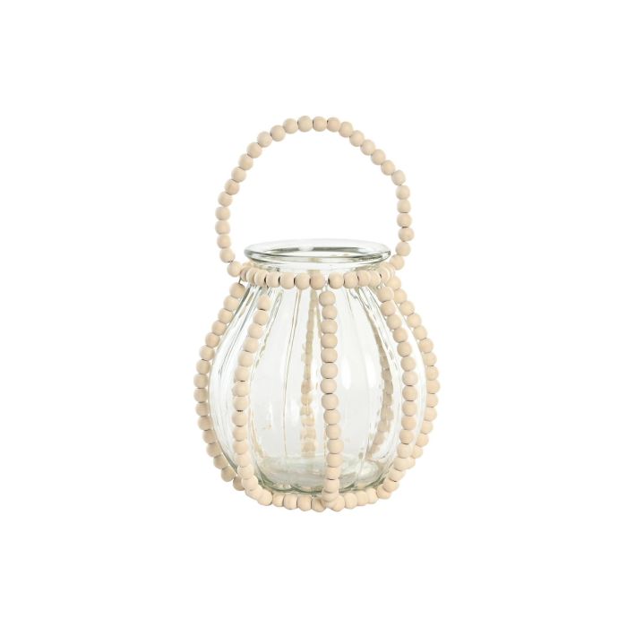 Portavela Colonial DKD Home Decor Transparente Marron Claro 22 x 22 x 22 cm Portavela Colonial DKD Home Decor Transparente Marron Claro 22 x 22 x 22 cm