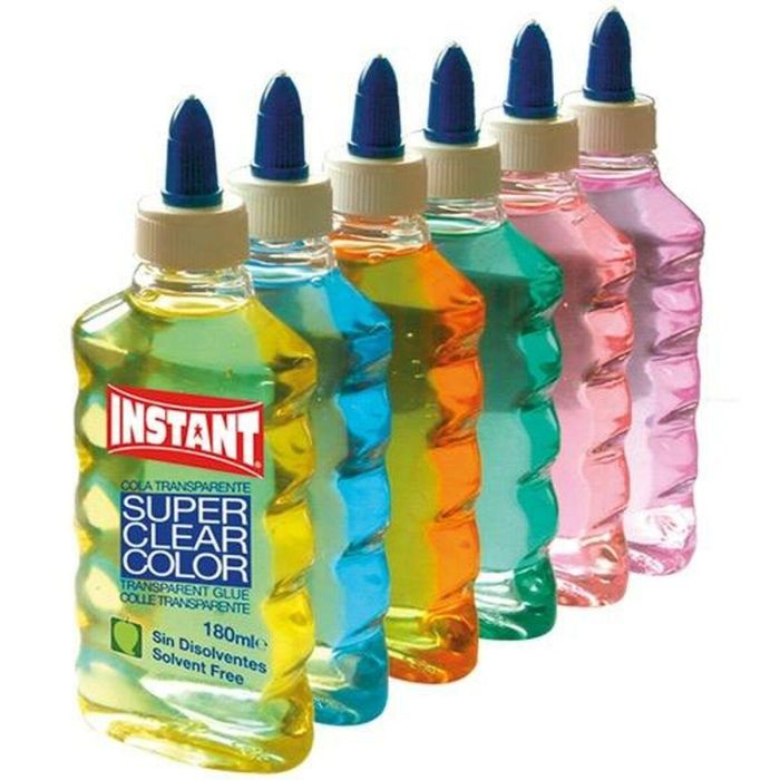 Pegamento en gel Playcolor Instant Multicolor Transparente 6 Piezas 180 ml 1